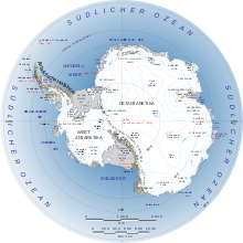 Geographical map of Antarctica