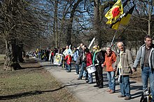 Anti-nuclear human chain 2011 in Ludwigsburg
