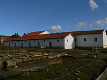 Reconstructed barracks and commandant's house in South Shields