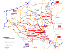 Phases of attack December 16-24, 1944. road connections.