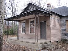 Casa natal de Aretha Franklin en el 406 de Lucy Ave. en Memphis, Tennessee  