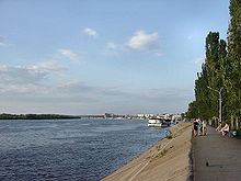 The banks of the Volga in Astrakhan
