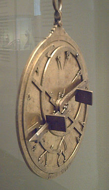 Back of an astrolabe with diopter (Alhidade)
