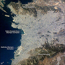 Athens seen from space