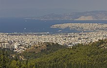 Athens South and Piraeus in the background.