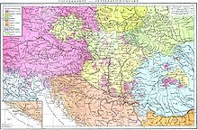 Language map of Austria-Hungary 1880