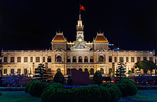 Colonial style city hall of Hồ-Chí-Minh City