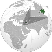 Localisation de l'Azerbaïdjan