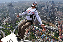 BASE Jumping from the Sapphire Tower, Istambul.