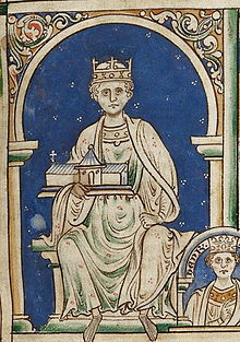 Henry II, 13th century depiction, British Library, MS Royal 14 C VII f.9