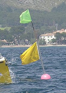 Boei gebruikt voor dinghy of yacht racing  