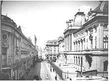 Rumäniens nationalbanks huvudkontor på 1920-talet (Lipscani-gatan)  