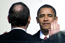 Barack Obama viene inaugurato come Presidente degli Stati Uniti, gennaio 2009