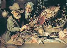 Een 16e viskraam. Bartolomeo Passarotti  