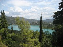 Karst Lake Landscape Baćina Lakes near Ploče in the South of Croatia