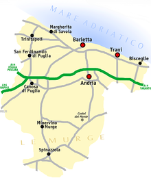 Karte von Barletta-Andria-Trani
