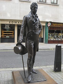 Modern standbeeld in Jermyn Street, Londen, door Irena Sedlecka.  