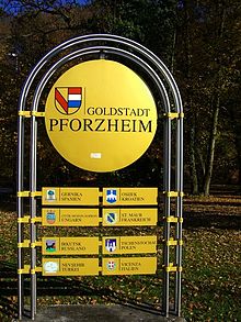 Welcome sign Pforzheim