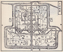 Historical map of Beijing around 1700 - Kangxi era