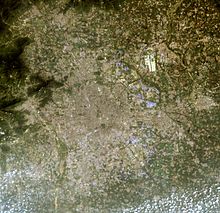 Landsat image of Beijing, August 2010