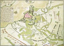 Schematic representation of the siege of Stralsund 1715