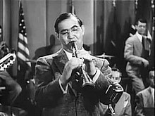 Benny Goodman, een van de eerste swing big band leiders die op grote schaal populair werd.  