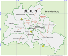 kort over bydelene i berlin