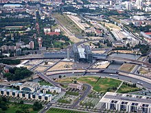 Aerial view of the main station, 2008