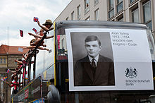 At Berlin's Christopher Street Day 2012, which took place on Turing's 100th birthday, the British Embassy advertised Turing as a codebreaker. Sixty years earlier, state persecution had begun.