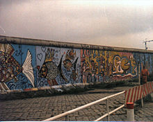 The Berlin Wall from eye level at Potsdamer Platz, 1985