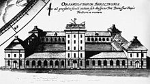 First Berlin observatory on the Marstall in the Dorotheenstadt, view from north
