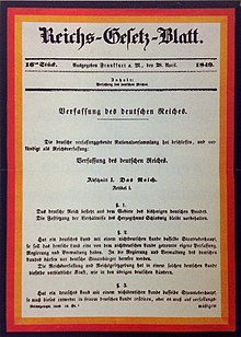 Reichsgesetzblatt with the Reich Constitution