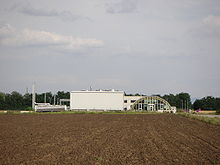 Biodieselin jalostamo Itävallassa, lähellä peltoja, joilla voidaan kasvattaa öljykasveja