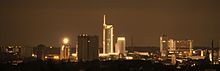 The Essen skyline by night