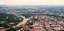 Aerial view Magdeburg 2012 - View from the city center in south direction