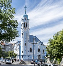 Elisabeth Church, (also called "Blue Church") Art Nouveau by Ödön Lechner