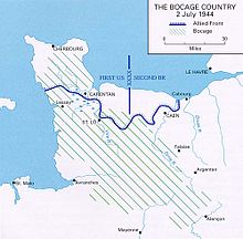 Krajina Bocage v Normandii.