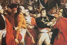 Napoleon tijdens de staatsgreep van 18 Brumaire in Saint-Cloud