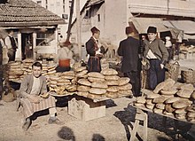 Market scene in Sarajevo, 1912.