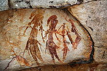 Bradshaw rotsschilderingen gevonden in de noordwestelijke Kimberley regio van West-Australië