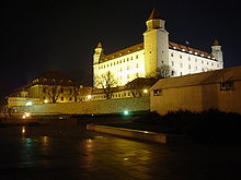 Bratislava Castle by night