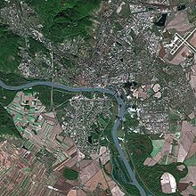 Bratislava on a satellite photo from 2003
