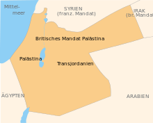 The Mandate of Palestine in the borders from 1920 to 1923 (including Cis- and Transjordan)
