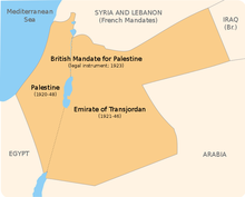 Palestina als veroverd op het Turkse Ottomaanse Rijk in 1918.