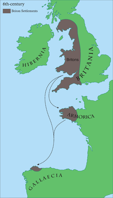 6ος αιώνας Οι Βρετανοί σπρώχνονται προς τα δυτικά