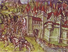 The night of the Bruges murder on 30 July 1444: depiction of the attack in the picture chronicle of Diebold Schilling the Younger (1513)