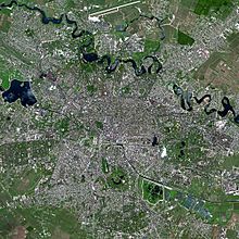 Satellite photo of Bucharest