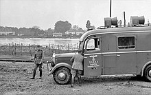 NSDAP loudspeaker van at the front on the Upper Rhine, 1939