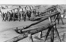 Rommel during an inspection of shirt beams at the Atlantic Wall, April 1944