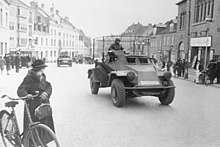 Wehrmacht armoured reconnaissance vehicle in Viborg (Denmark), April 1940